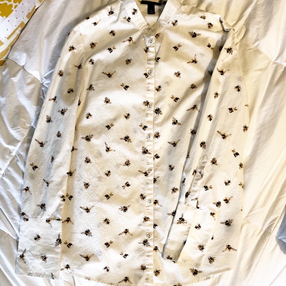 Victoria Beckham for Target Bee print button up